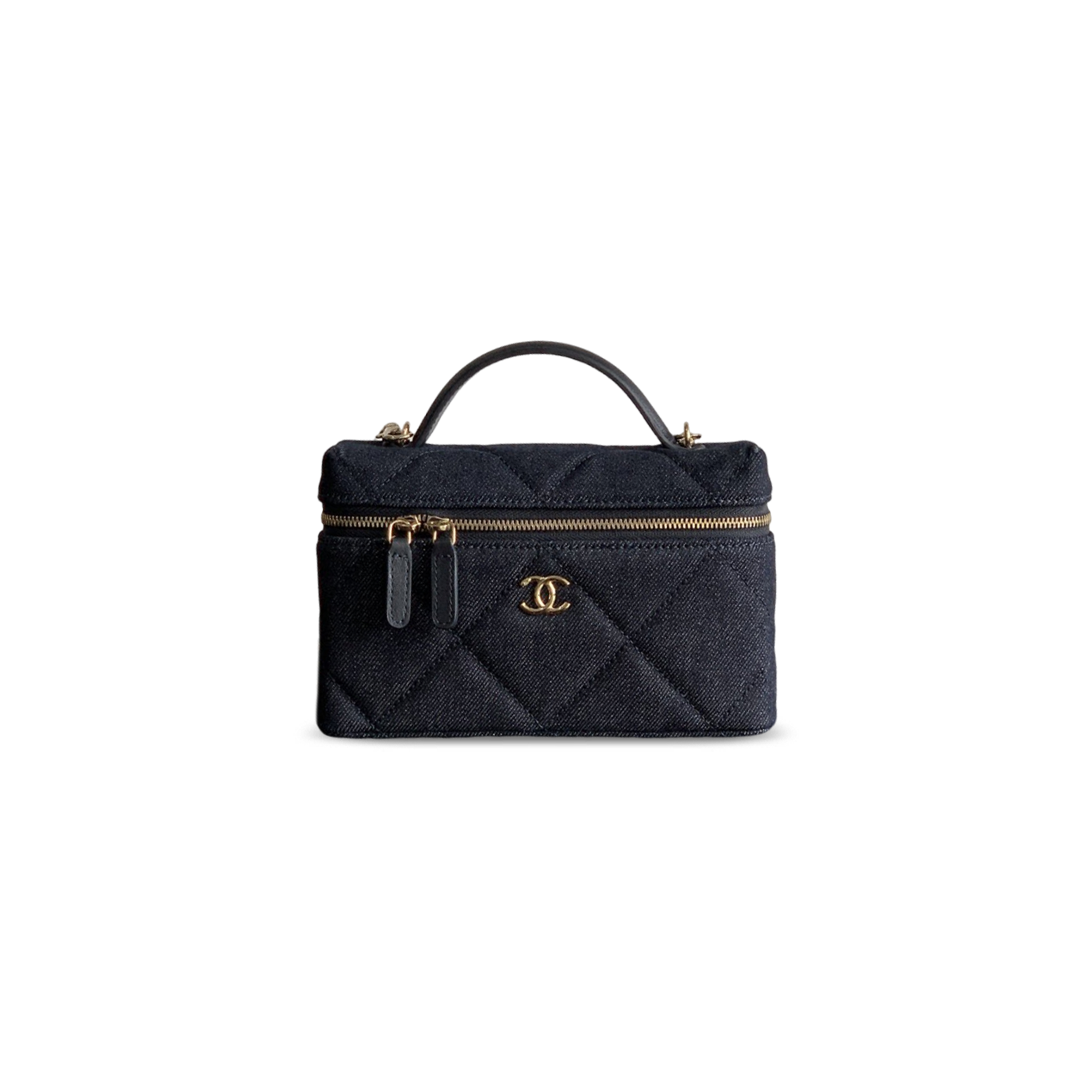 CHANEL VANITY WITH CHAIN DENIM AP4936 (19.5*17*5cm)